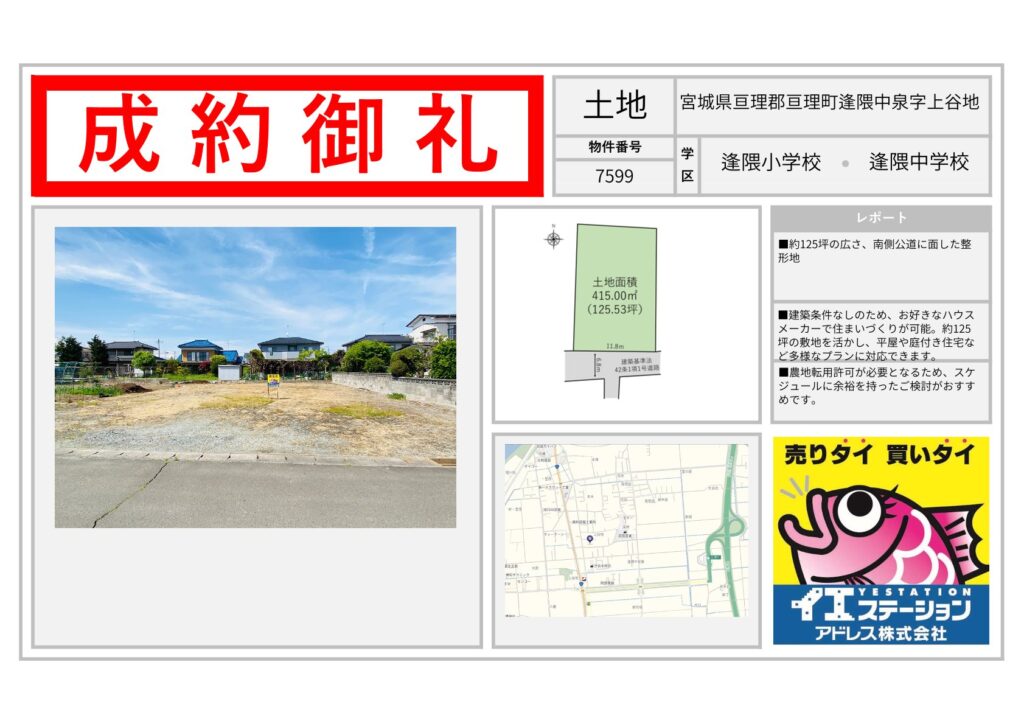 宮城県亘理郡亘理町逢隈中泉字上谷地