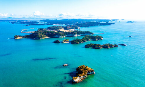 早朝の秋の松島（宮城県）